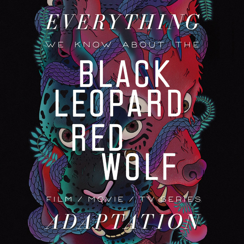 black wolf red leopard