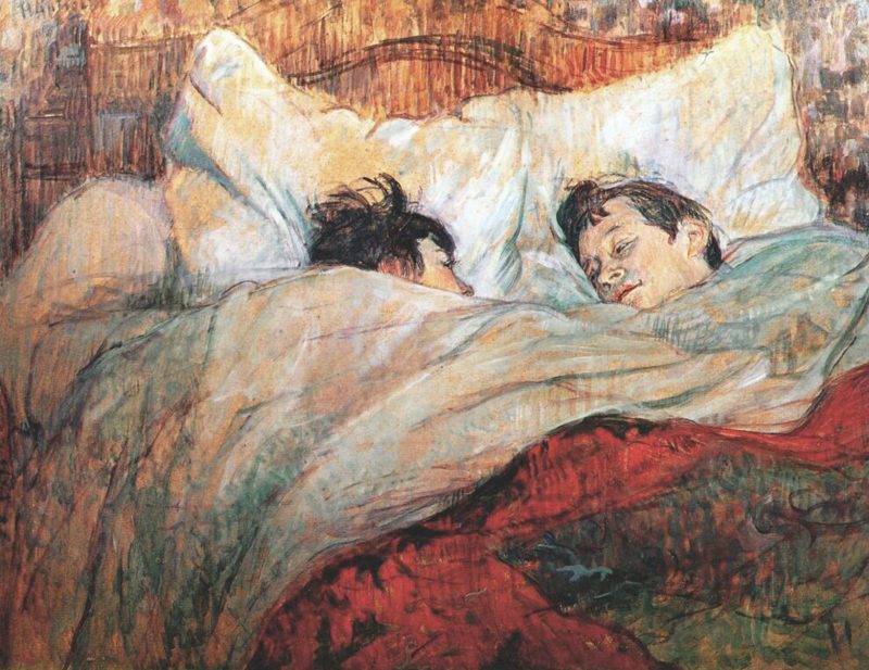 Painting from Lautrec's Le Lit series