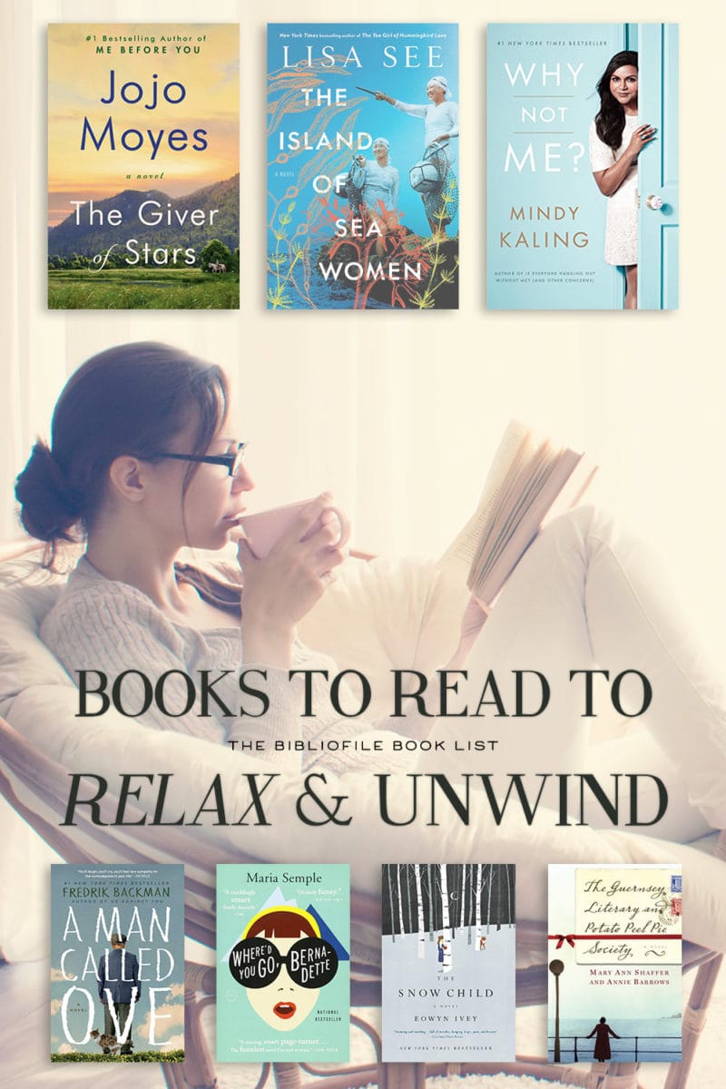 relaxing books to read to de-stress and unwind before bed book list novels