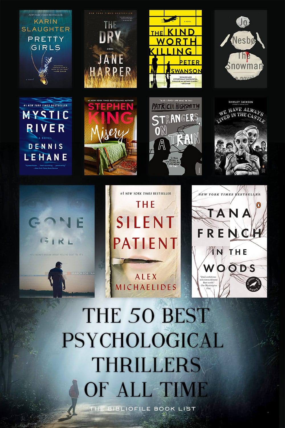 50 Best Psychological Thriller Books of All Time (By Year) | The Bibliofile